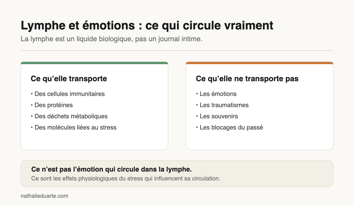 Lymphe et émotions : ce que la lymphe transporte réellement